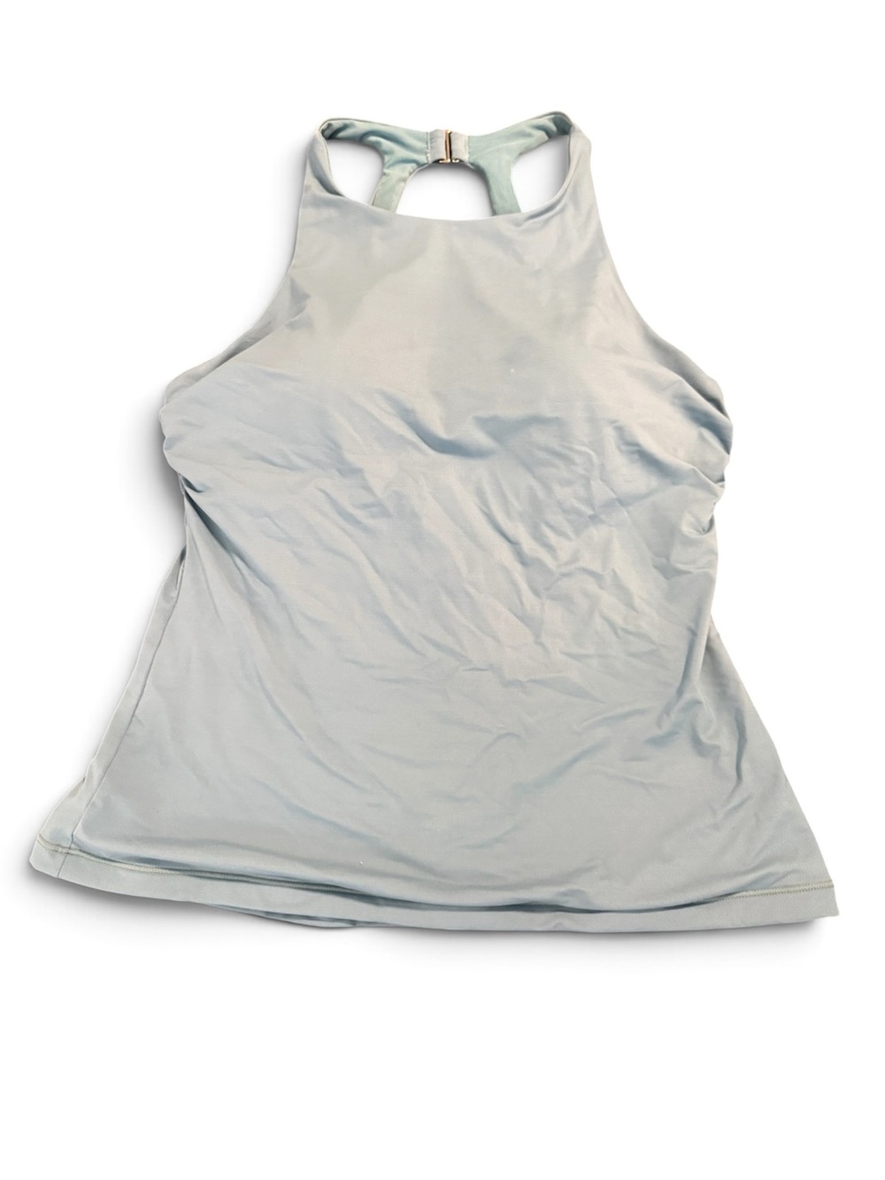 Athleta Teal High-Neck Racerback Swim Tank